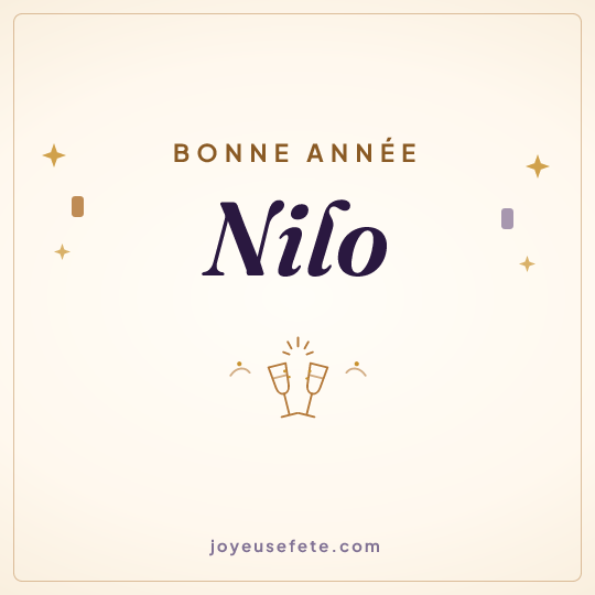 Image carrée « Bonne année Nilo » pour WhatsApp