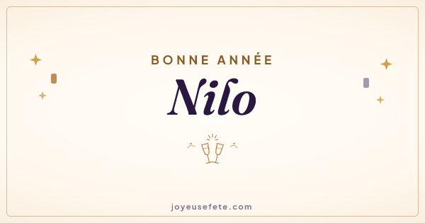 Image « Bonne année Nilo » au format large