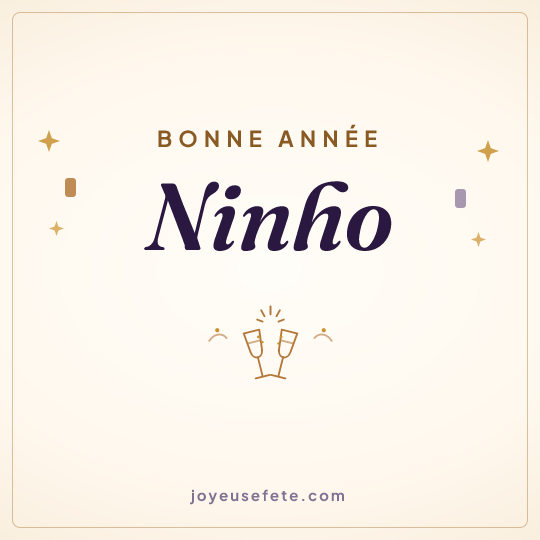 Image carrée « Bonne année Ninho » pour WhatsApp