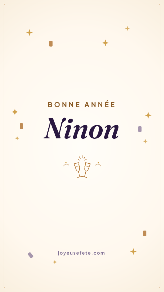Image « Bonne année Ninon » au format story