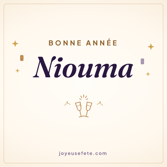 Image carrée « Bonne année Niouma » pour WhatsApp