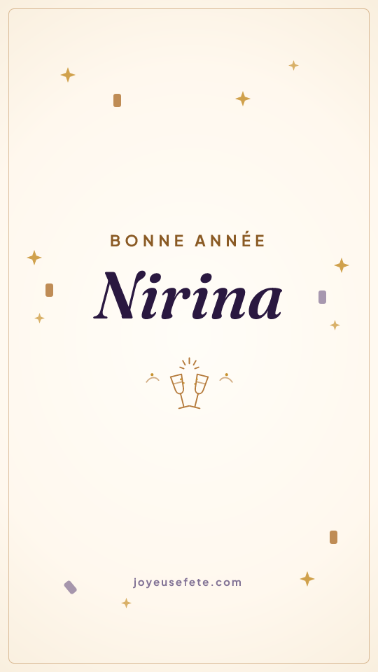 Image « Bonne année Nirina » au format story