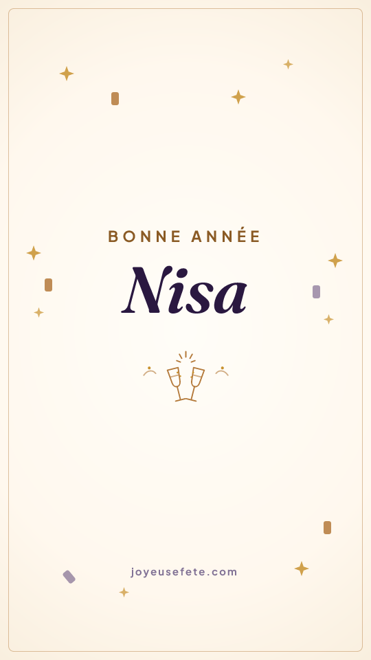 Image « Bonne année Nisa » au format story