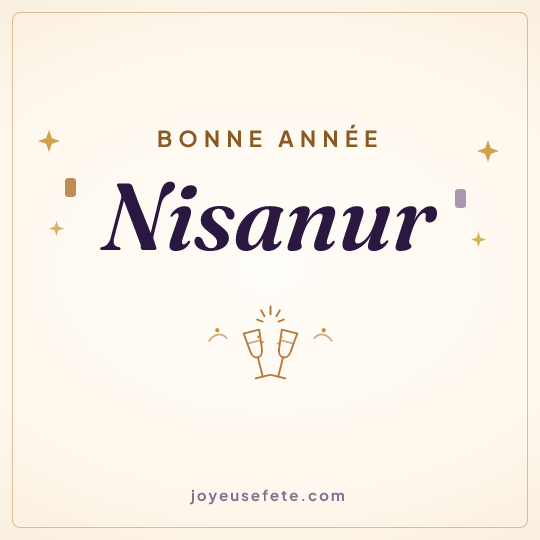 Image carrée « Bonne année Nisanur » pour WhatsApp