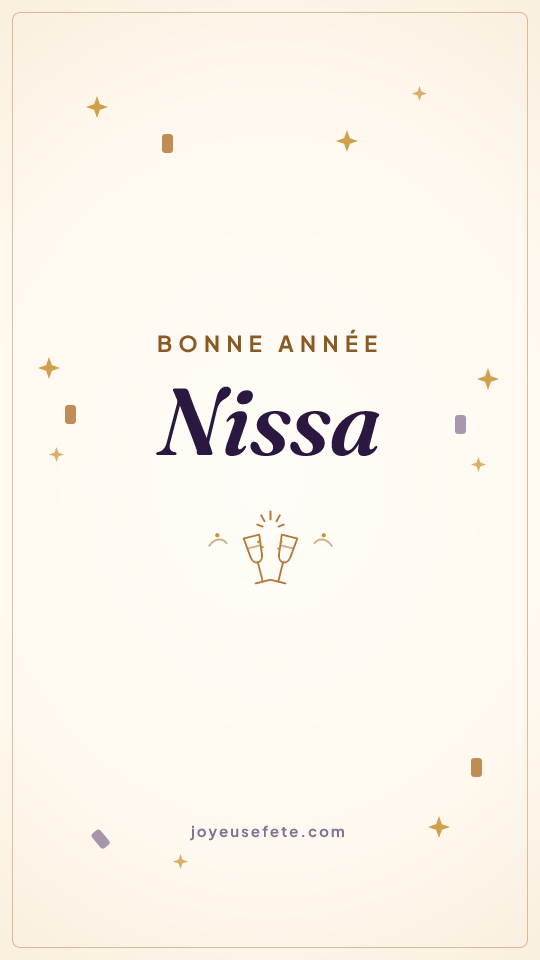 Image « Bonne année Nissa » au format story