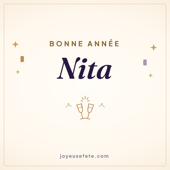 Image carrée « Bonne année Nita » pour WhatsApp