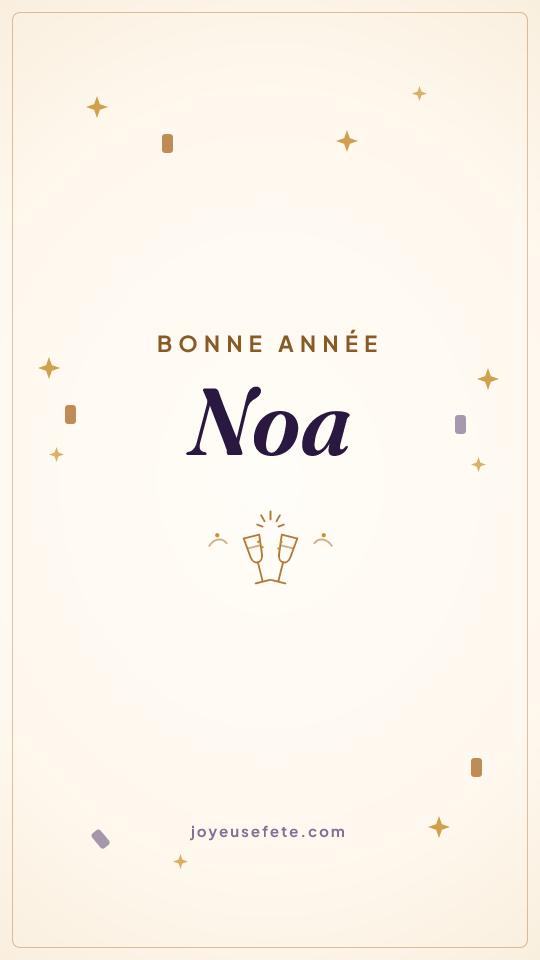 Image « Bonne année Noa » au format story