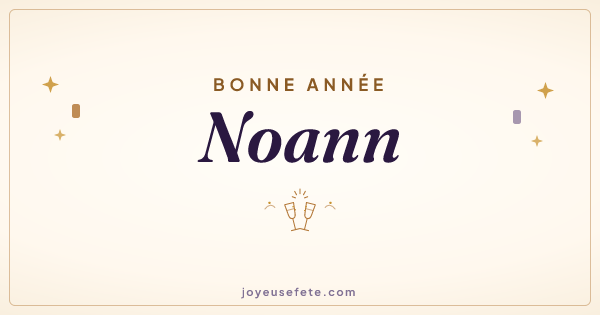 Image « Bonne année Noann » au format large