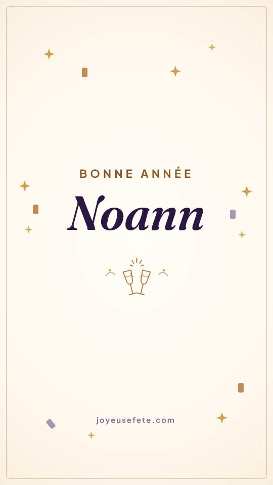 Image « Bonne année Noann » au format story
