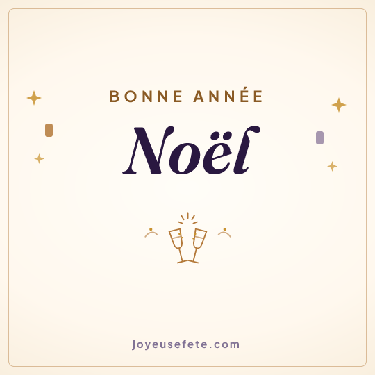 Image carrée « Bonne année Noël » pour WhatsApp