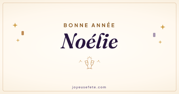 Image « Bonne année Noélie » au format large