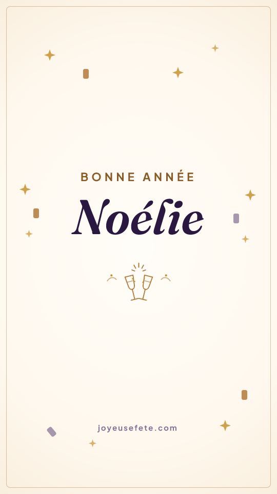 Image « Bonne année Noélie » au format story