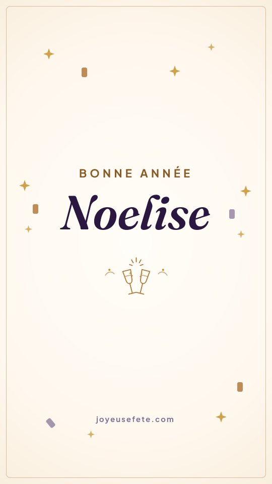 Image « Bonne année Noelise » au format story
