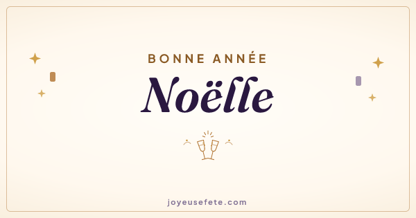 Image « Bonne année Noëlle » au format large