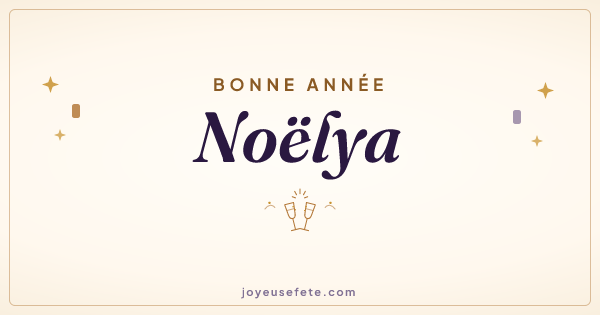 Image « Bonne année Noëlya » au format large