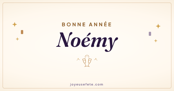 Image « Bonne année Noémy » au format large