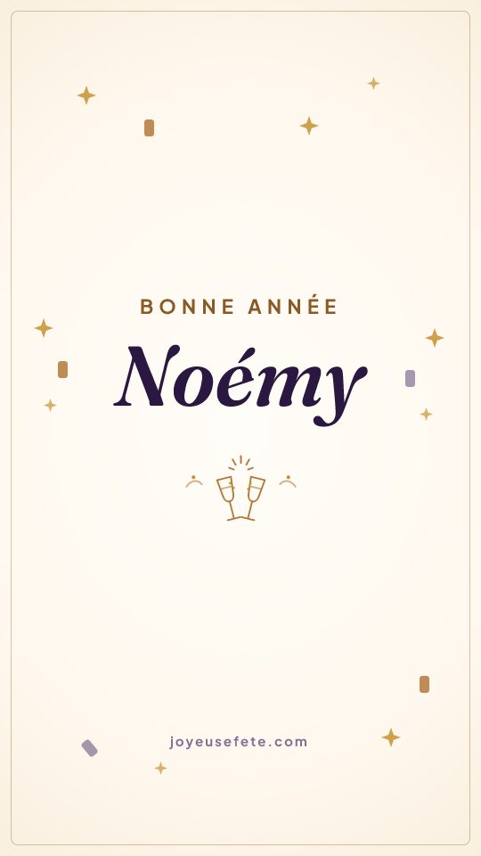 Image « Bonne année Noémy » au format story
