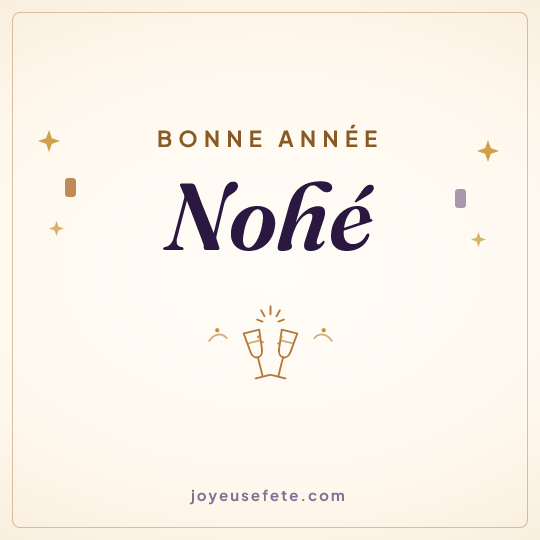Image carrée « Bonne année Nohé » pour WhatsApp