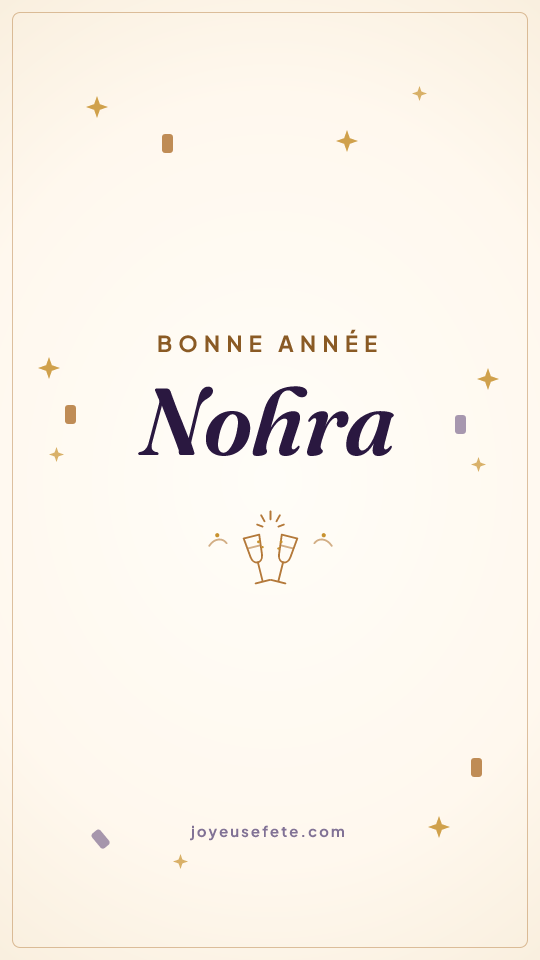 Image « Bonne année Nohra » au format story