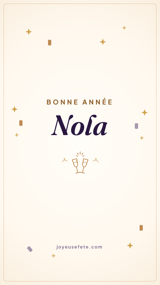 Image « Bonne année Nola » au format story