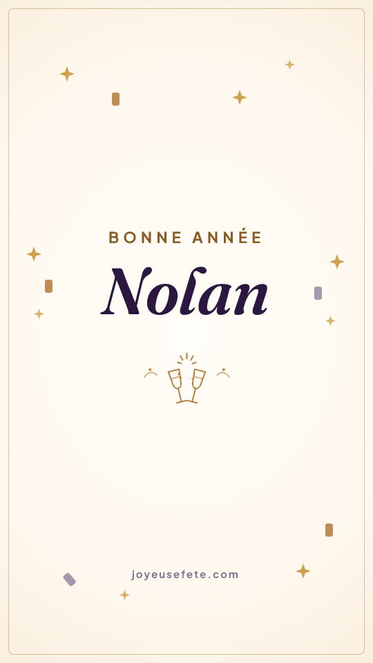 Image « Bonne année Nolan » au format story