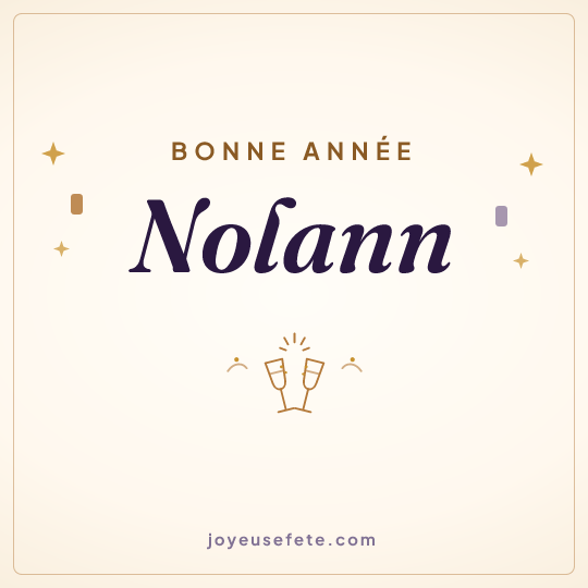 Image carrée « Bonne année Nolann » pour WhatsApp