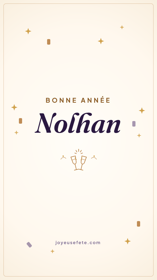 Image « Bonne année Nolhan » au format story