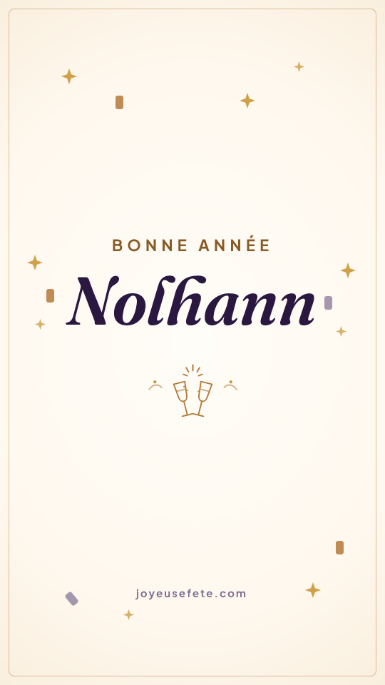 Image « Bonne année Nolhann » au format story
