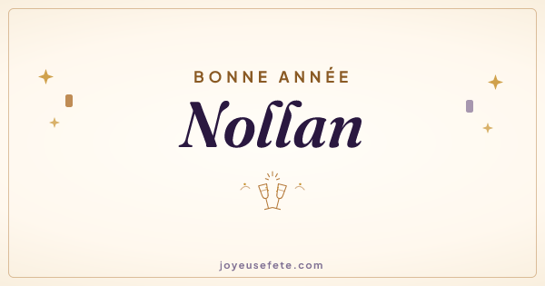 Image « Bonne année Nollan » au format large