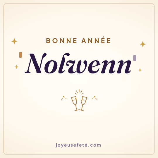 Image carrée « Bonne année Nolwenn » pour WhatsApp