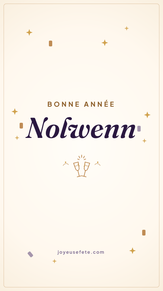 Image « Bonne année Nolwenn » au format story