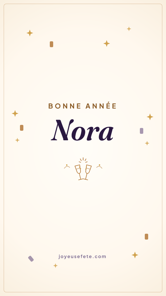 Image « Bonne année Nora » au format story