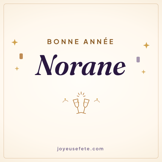 Image carrée « Bonne année Norane » pour WhatsApp