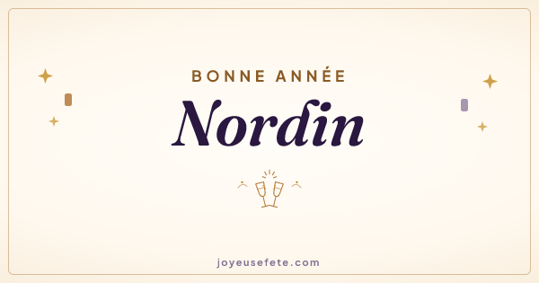 Image « Bonne année Nordin » au format large