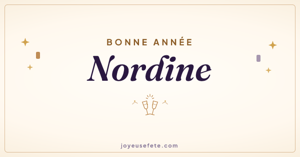 Image « Bonne année Nordine » au format large