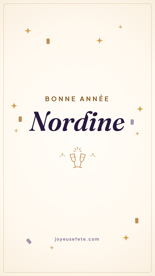 Image « Bonne année Nordine » au format story