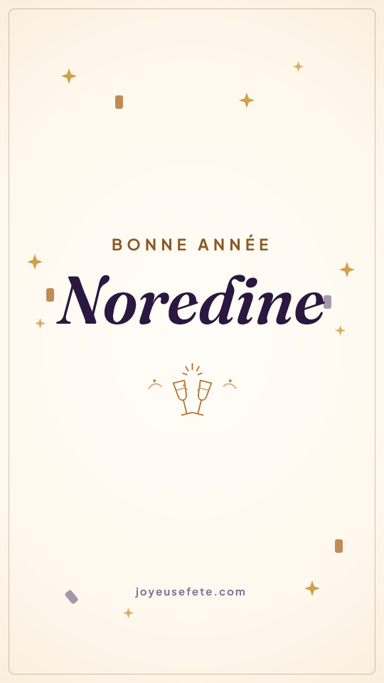 Image « Bonne année Noredine » au format story