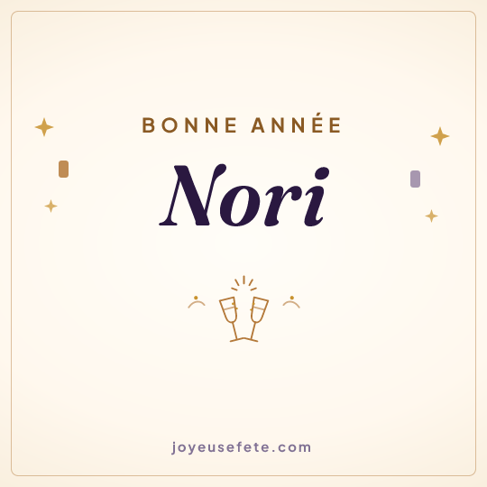 Image carrée « Bonne année Nori » pour WhatsApp