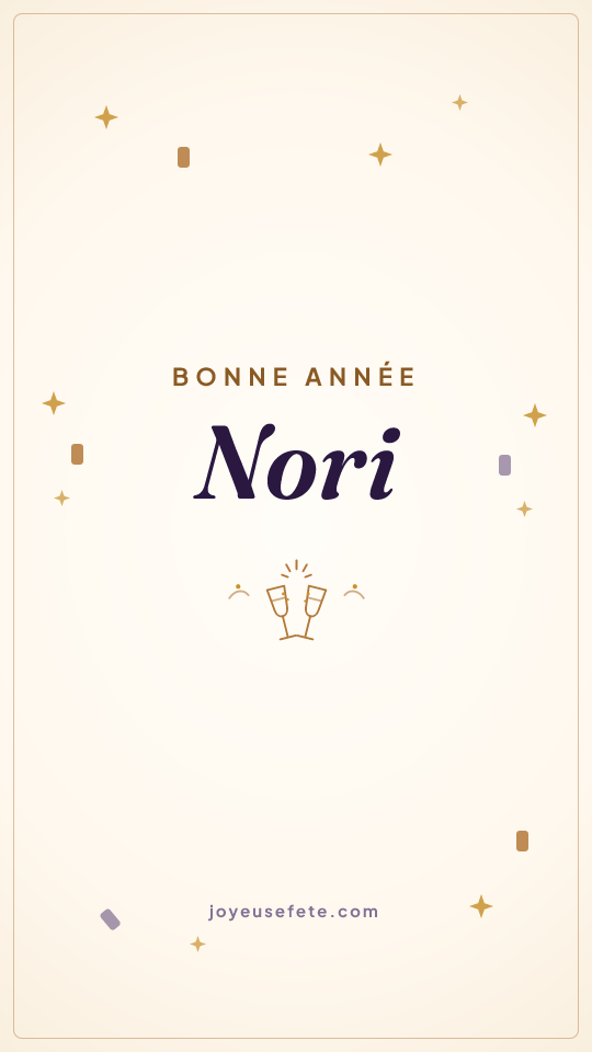 Image « Bonne année Nori » au format story
