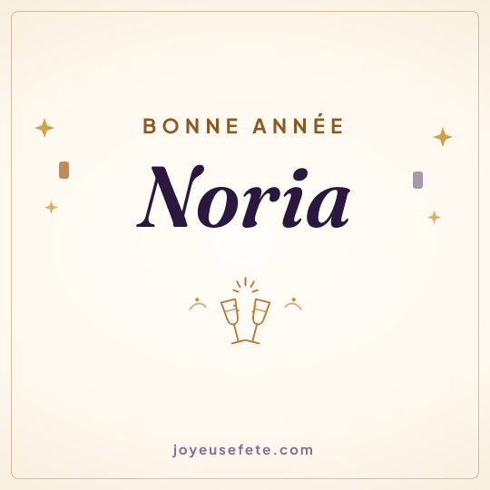 Image carrée « Bonne année Noria » pour WhatsApp