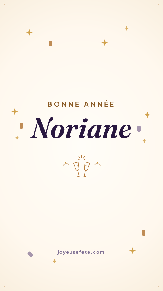Image « Bonne année Noriane » au format story