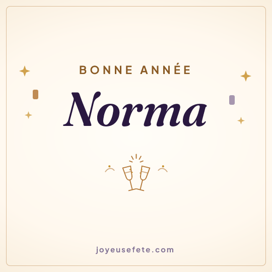 Image carrée « Bonne année Norma » pour WhatsApp