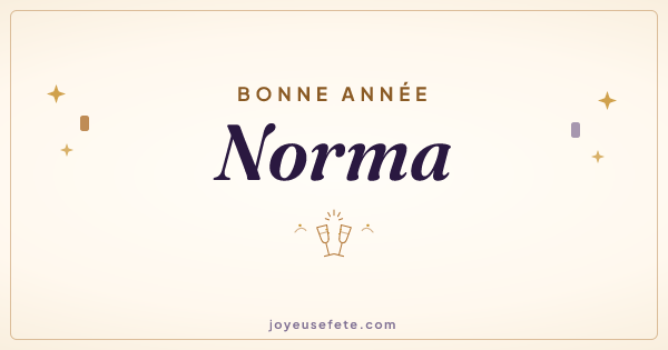 Image « Bonne année Norma » au format large