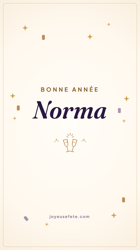 Image « Bonne année Norma » au format story