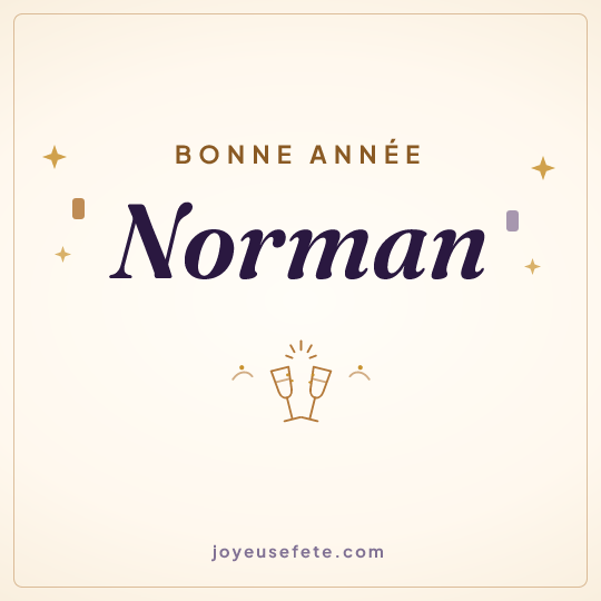 Image carrée « Bonne année Norman » pour WhatsApp
