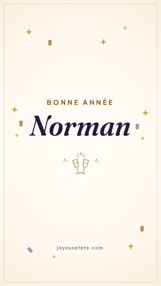 Image « Bonne année Norman » au format story