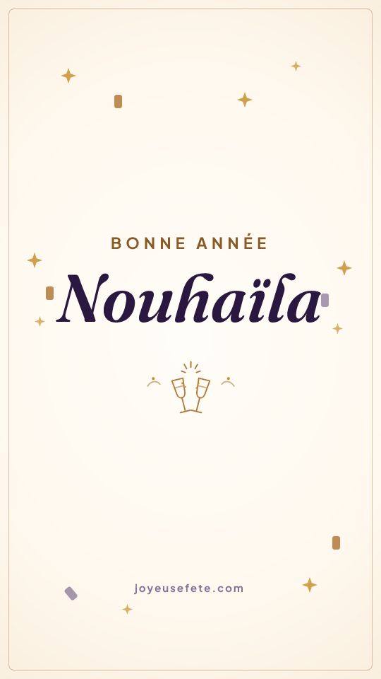 Image « Bonne année Nouhaïla » au format story