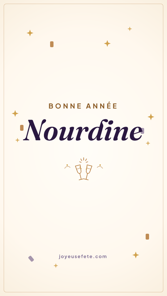 Image « Bonne année Nourdine » au format story