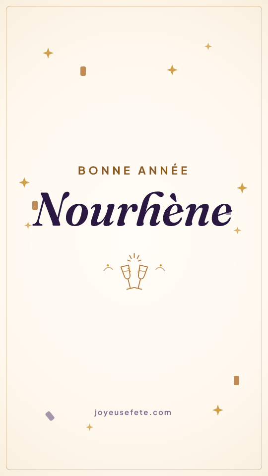 Image « Bonne année Nourhène » au format story