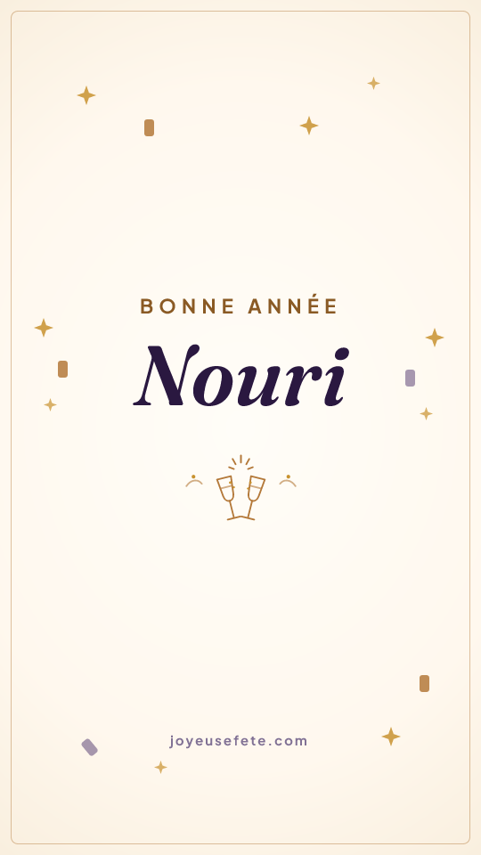 Image « Bonne année Nouri » au format story